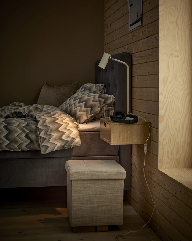 Plint - Vägghängt sängbord, 40x28,5x15 cm - inspiration