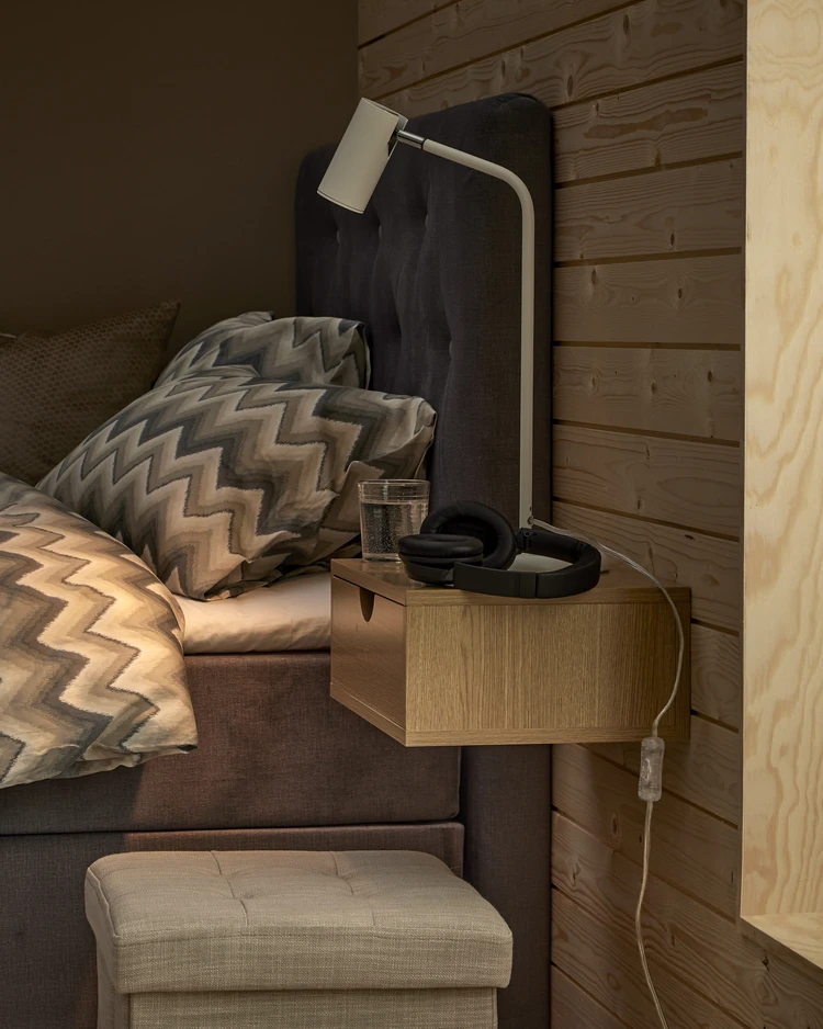 Plint - Vägghängt sängbord, 40x28,5x15 cm - inspiration