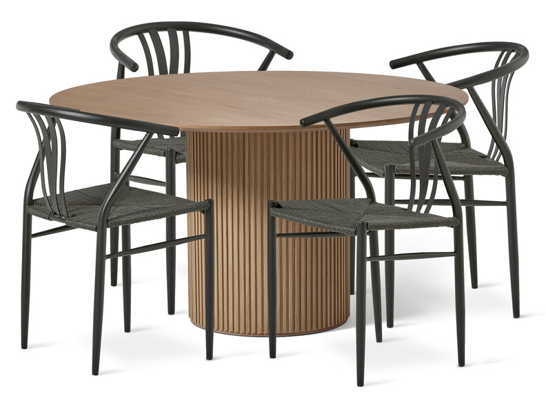 Astrid - Matgrupp med 4 stolar Yngve - Beige