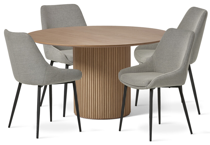 Astrid - Matgrupp med 4 stolar Leon - Beige