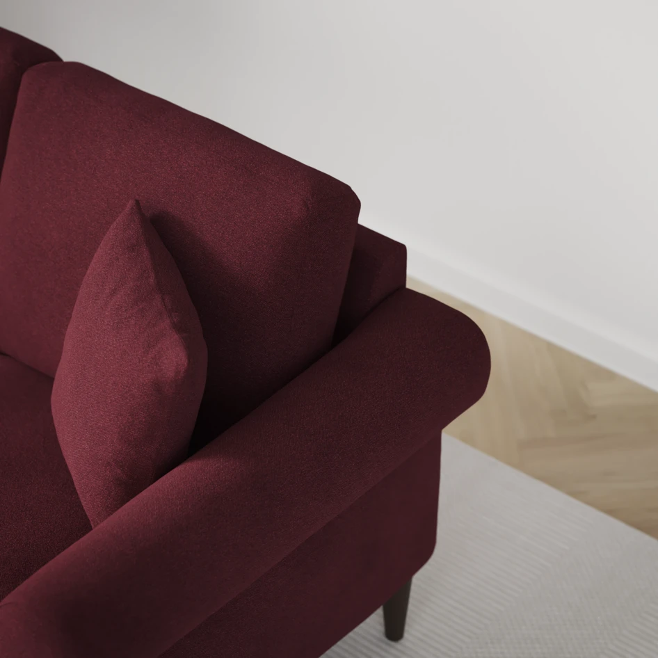 Eden - 2,5-sits soffa svängd - Röd