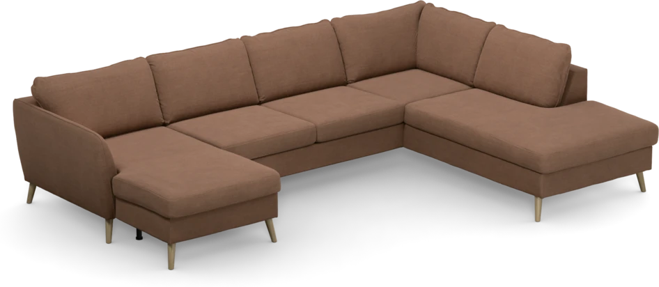 County - 3-sits soffa med schäslong vänster och divan höger - Orange