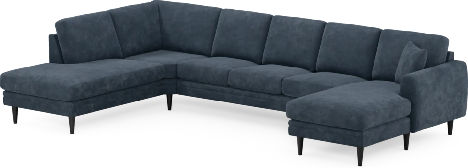 Eden - 3-sits soffa med divan vänster och schäslong höger - Blå