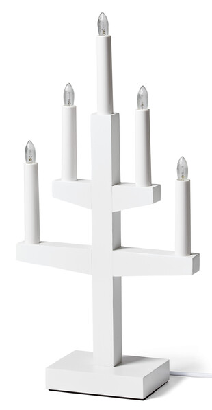 Trapp - Adventsljusstake 5-arm - Vit