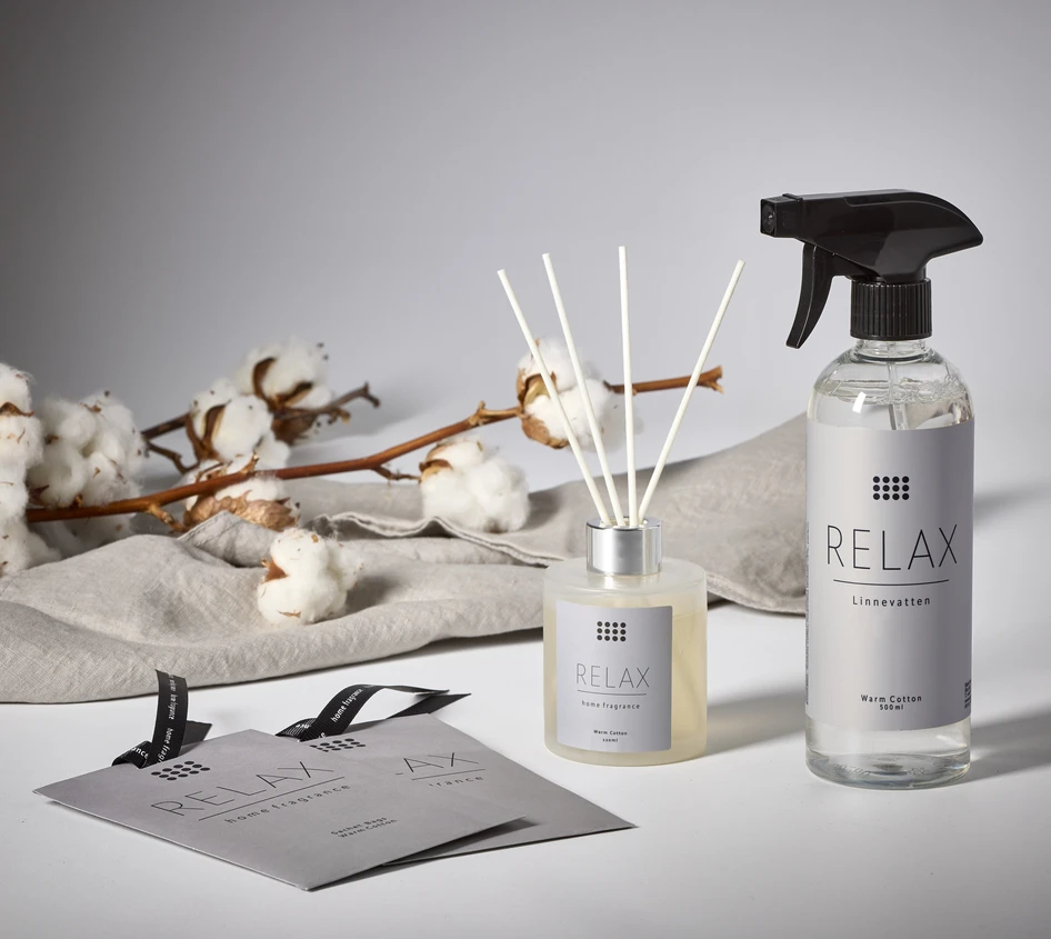 Sensi - Doftpinne, Relax, Warm Cotton, 120 ml - Grå