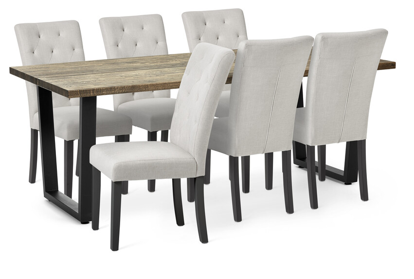Chatham - Matbord med 6 stolar Dorotea - Beige