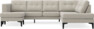 Rio - 3-sits soffa med schäslong vänster och divan höger - Beige