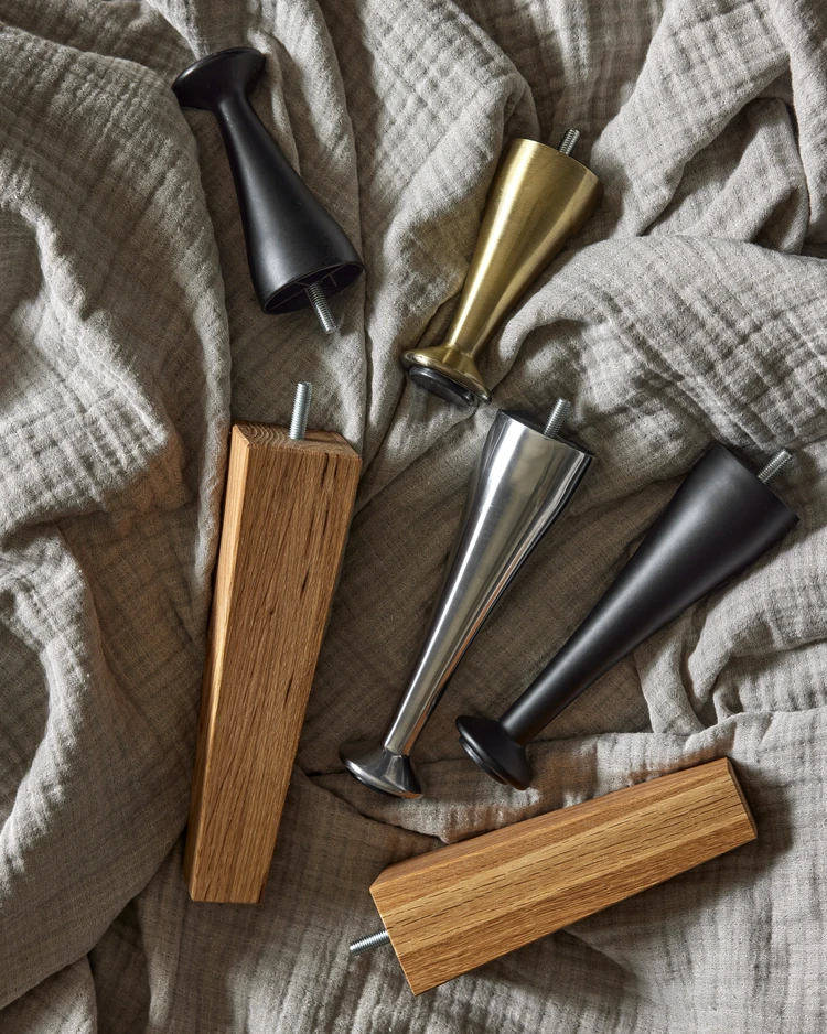 Delux metall krom - Sängben 4 pack - inspiration