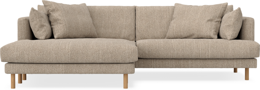Harper - 4-sits med schäslong XL vänster - Brun