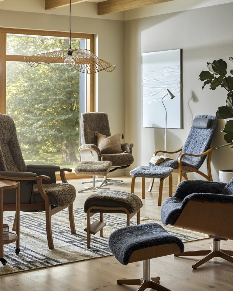 Rune - Fåtölj med fotpall - inspiration