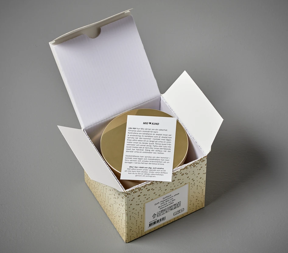 Budskap - Doftljus, Peppercorn Shea, brinntid 35 h, 300 gr - Beige