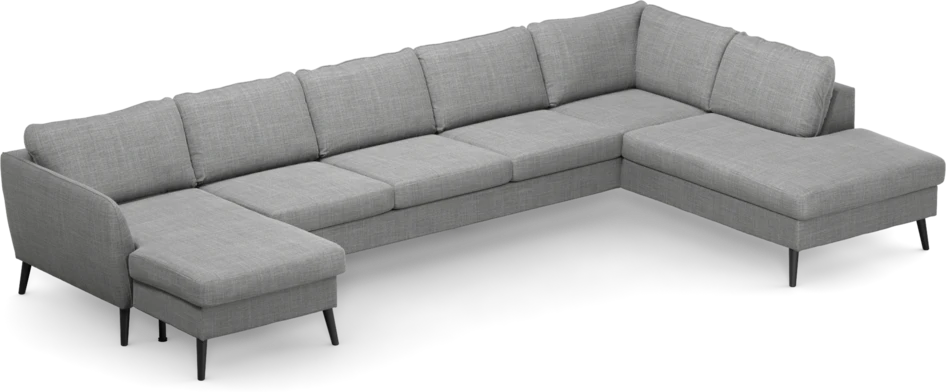 County - 4-sits soffa med schäslong vänster och divan höger - Grå