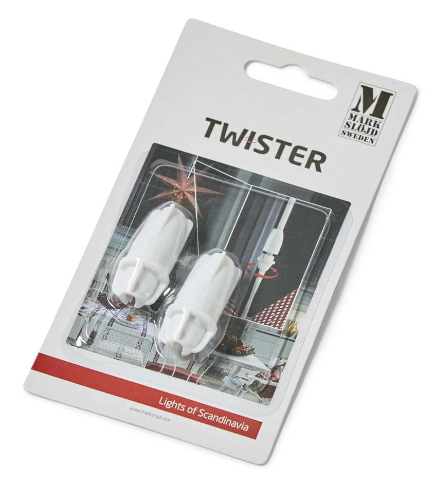 Twister - Kabelvridare, 2-pack - Vit