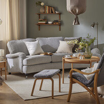 Oxford Delux - 3-sits soffa svängd, fast klädsel - inspiration