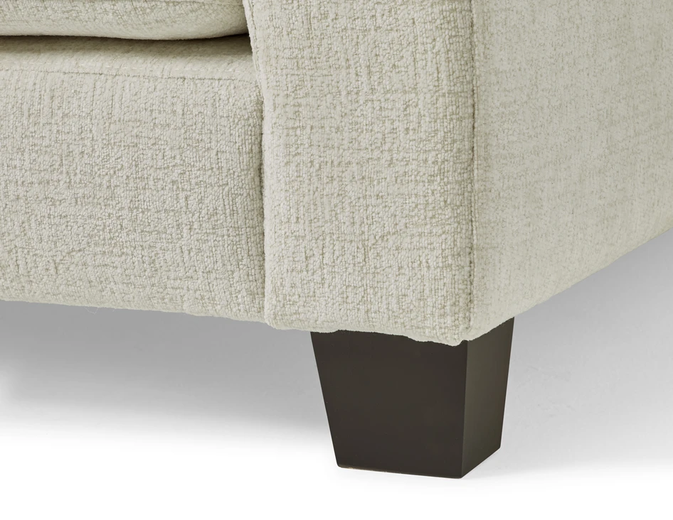 Beverly - 3-sits soffa med rund divan höger - Vit