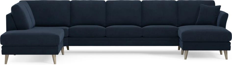 Eden - 3-sits soffa med divan vänster och schäslong höger - Blå