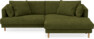 Harper - 4-sits med schäslong XL höger - Grön