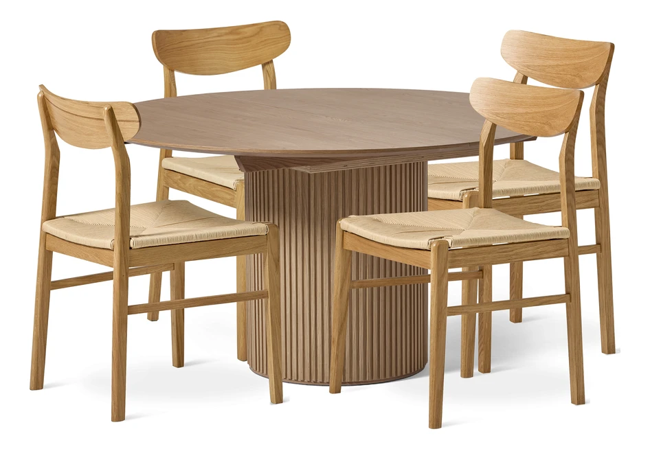 Astrid - Matgrupp med 4 stolar Ida - Beige