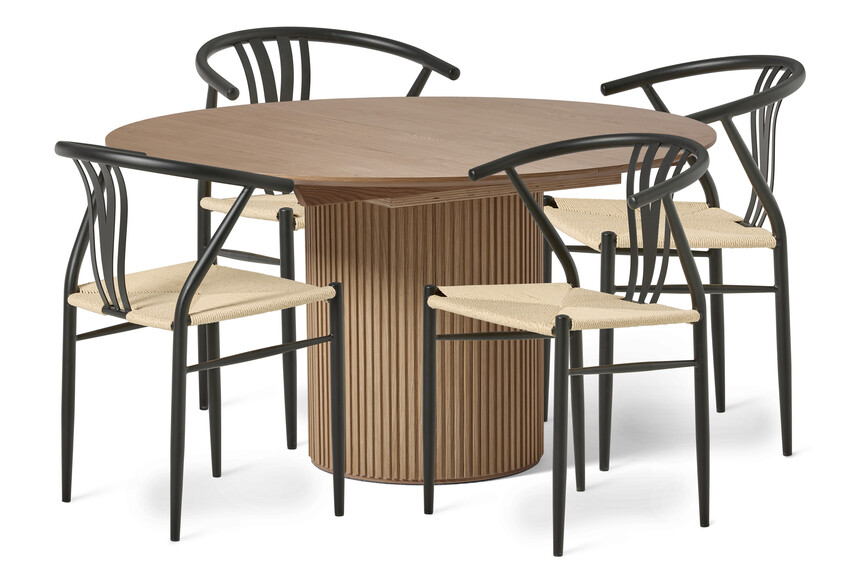 Astrid - Matgrupp med 4 stolar Yngve - Beige