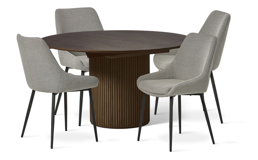 Astrid - Matgrupp med 4 stolar Leon - Beige