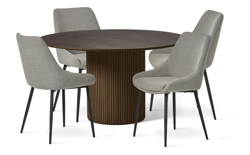 Astrid - Matgrupp med 4 stolar Leon - Beige