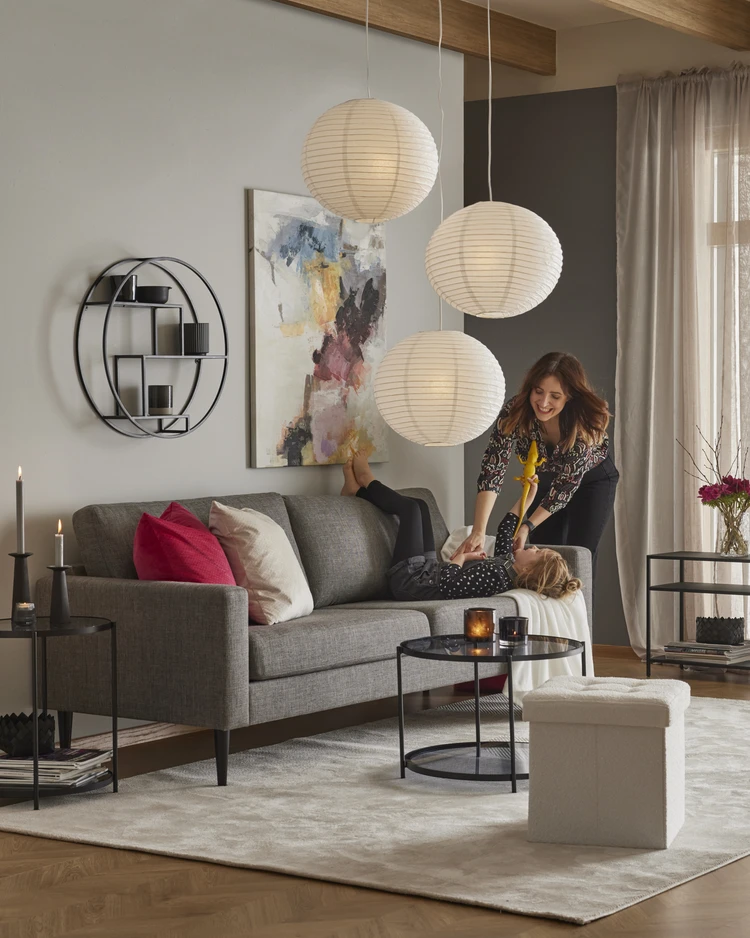 Marja - Sittpall, B 38 cm, bouclétyg - inspiration