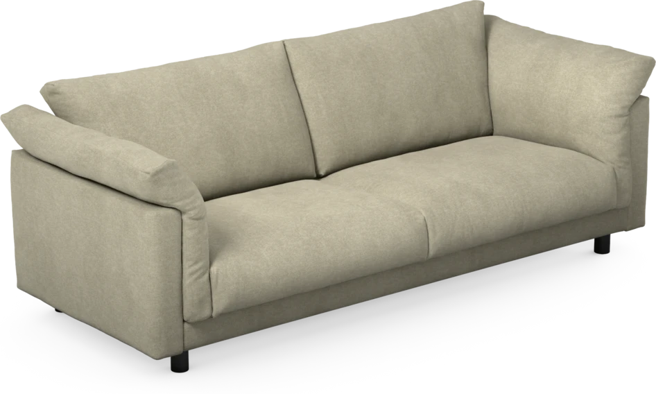 Cherrie - 3-sits soffa, fast klädsel - Beige