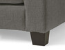 Beverly - 3-sits soffa med rund divan höger - Grå