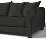 Beverly - 3-sits soffa med rund divan vänster - Grå