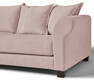 Beverly - 3-sits soffa med rund divan vänster - Rosa