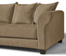 Beverly - 3-sits soffa med rund divan vänster - Brun