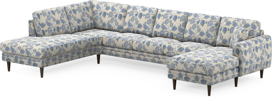 Eden - 3-sits soffa med divan vänster och schäslong höger - Flerfärgad