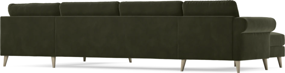 Bridge - 3-sits soffa med schäslong vänster och divan höger - Grön