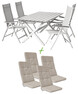Modena - Utegrupp med bord och 4 stolar - Vit