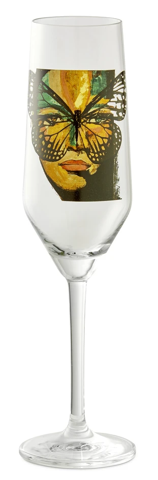 Carolina Gynning - Champagneglas, H 24 Ø 6,5 cm, 30 cl - Gul