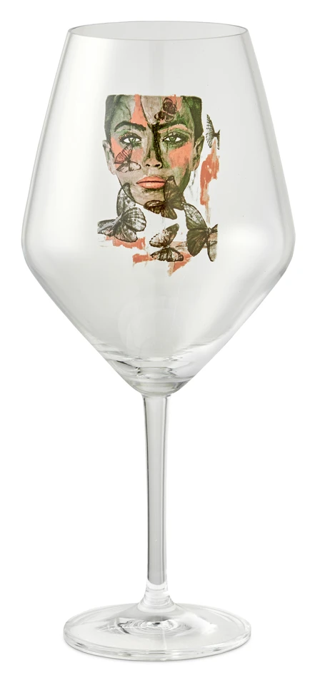 Carolina Gynning - Rödvinsglas, H 24,5 Ø 11 cm, 75 cl - Grå