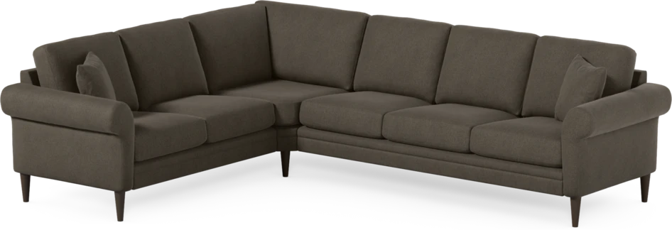 Eden - Hörnsoffa, 2+3-sits - Brun