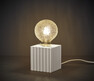 Box - Bordslampfot, B10 H10 cm - Vit