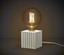 Box - Bordslampfot, B10 H10 cm - Vit