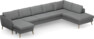County - 4-sits soffa med schäslong vänster och divan höger - Grå