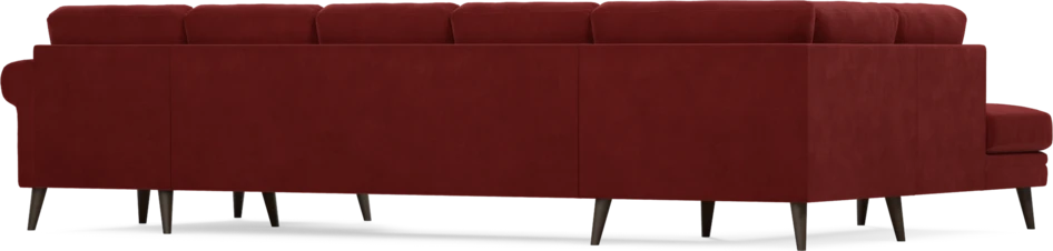 Eden - 3-sits soffa med divan vänster och schäslong höger - Röd
