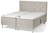 Björkenäs - Ställbar säng, dubbelsäng med bäddmadrass Björkenäs och sänggavel pikerad - Beige