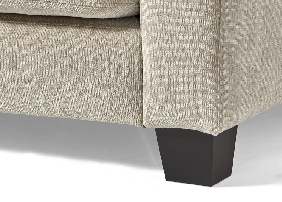 Beverly - 3-sits soffa med rund divan vänster - Beige