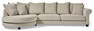 Beverly - 3-sits soffa med rund divan vänster - Beige