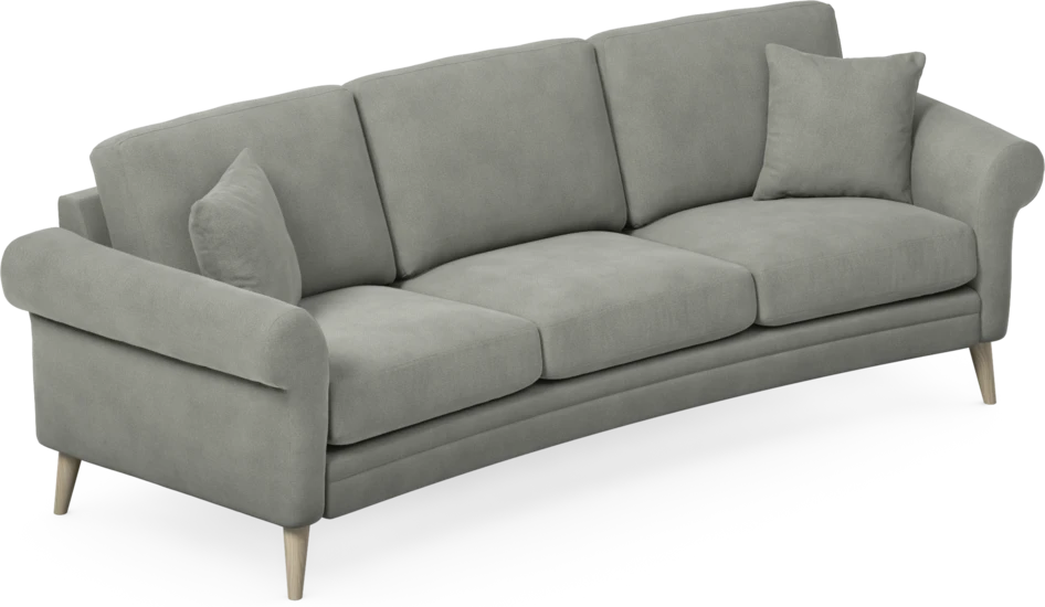 Eden - 3-sits soffa svängd - Grå