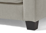 Beverly - 3-sits soffa med rund divan höger - Grå