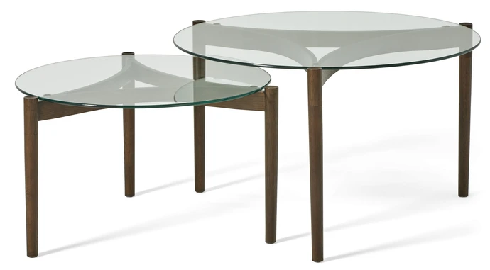 Tria, Satsbord 2 delar, H 40 Ø 65/H 48 Ø 80 cm