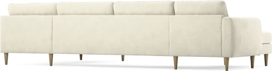 Bridge - 3-sits soffa med schäslong vänster och divan höger - Vit
