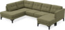 Rio - 3-sits soffa med divan vänster och schäslong höger - Grön