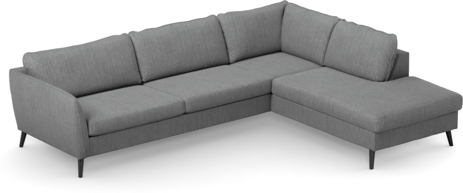 County - 2,5-sits soffa med divan höger - Grå